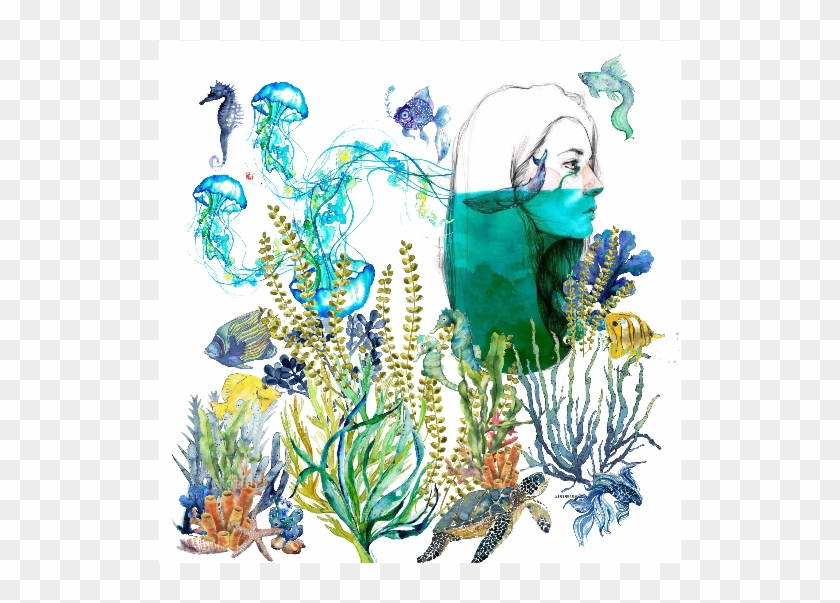 Download Image - Seahorse Sea Horse Blue Fish Water Colors Collection Clipart #3887095