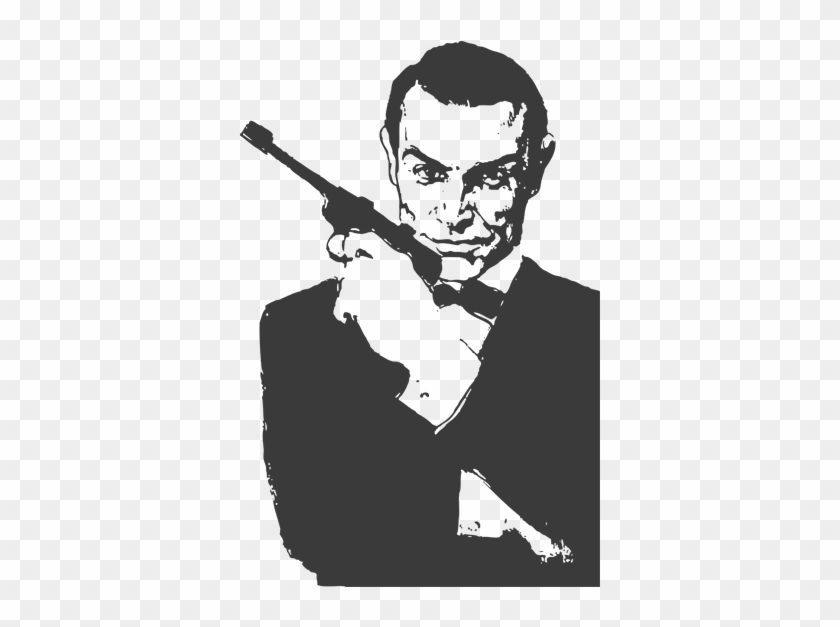 James Bond Clipart Hitman - James Bond Cartoon Png Transparent Png #3887405