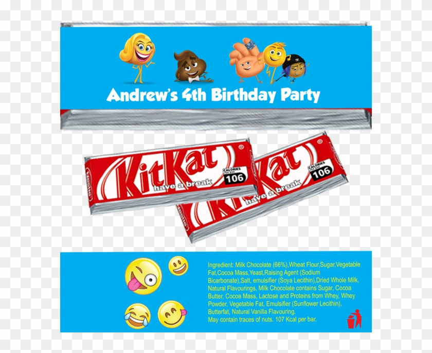 Emoji Blue Kitkat Wrappers - Peppa Pig Kit Kat Wrapper Clipart
