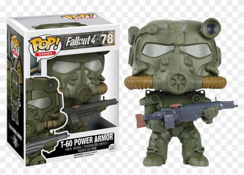 Army Green T-60 Power Armor Pop Vinyl Figure - T 60 Power Armor Funko Pop Clipart #3887522