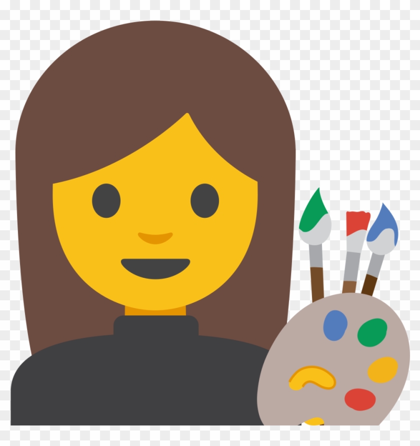 Emoji U1f469 200d 1f3a8 - Emoji De Mujer Artista Clipart #3887714