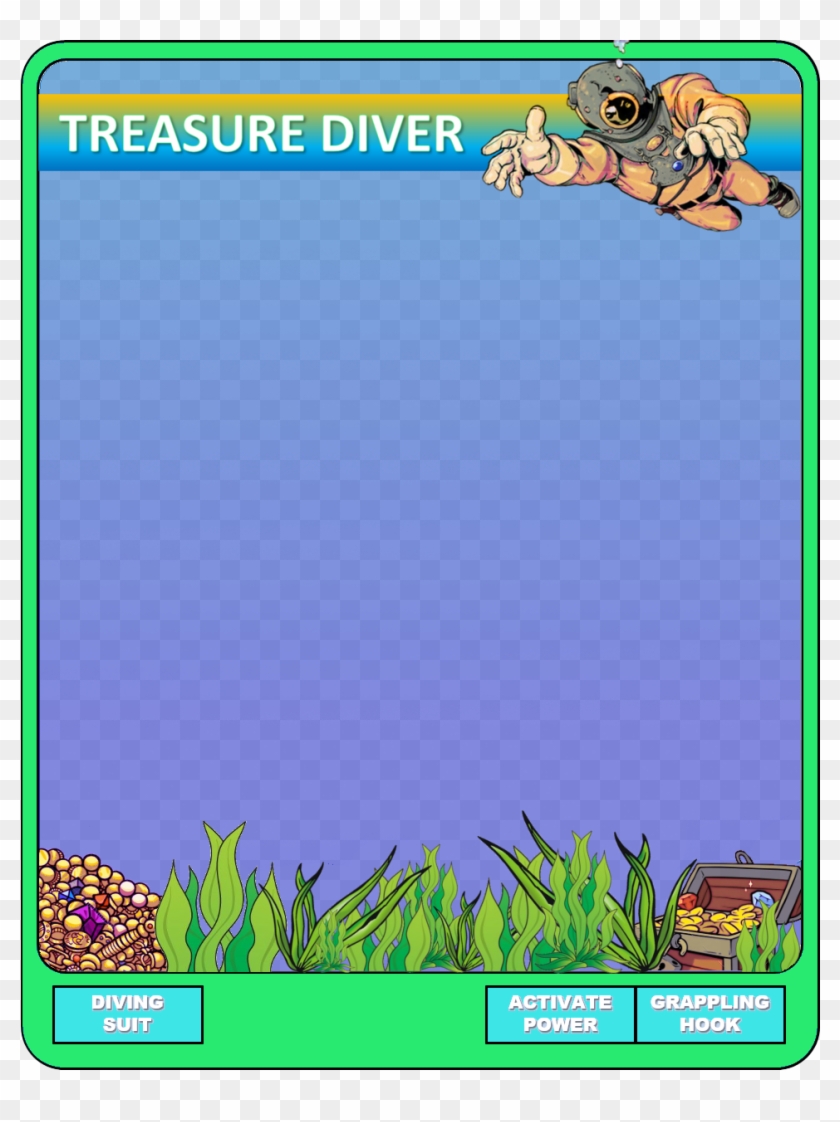 Overlay Treasure Diver - Cartoon Clipart #3887715