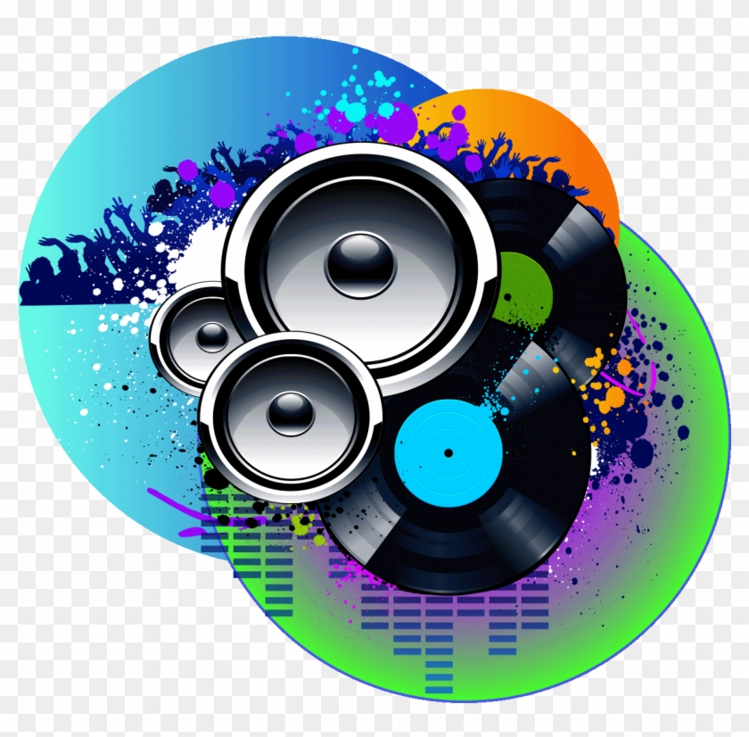 Sticker Graffiti Fete De La Musique Baffles Ambiance - Circle Clipart #3888031