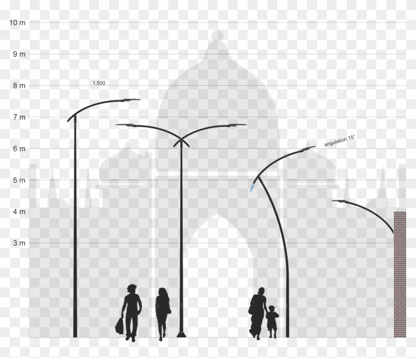 Back To The Poles For Street Furniture - Silhouette Clipart #3889048