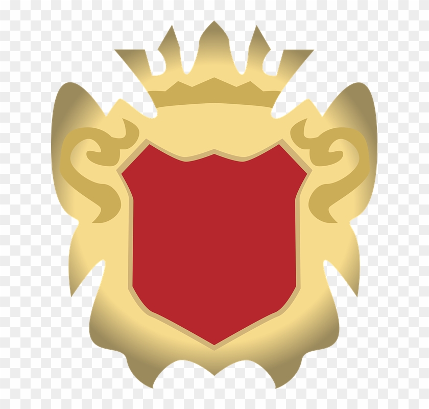 Coat Of Arms Shield Emblem Banner Historically - Schild Transparent Wappen Gold Clipart #3890203
