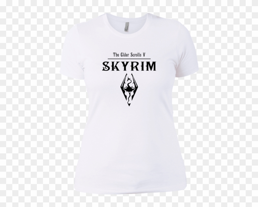 The Elder Scrolls V Skyrim T Shirt Nl3900 Next Level - Black And White Clipart #3890207