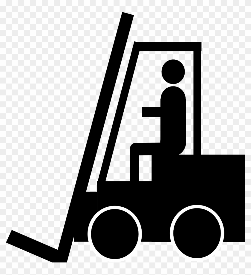 Fork Truck Pallet Transporter Forklift - Fork Lift Clip Art - Png Download