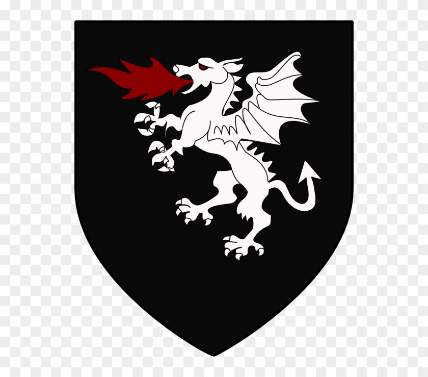 The Shield Of Sir Brun Sans Pitie' De Sable Au Dragon - Bloodraven Sigil Clipart #3890721