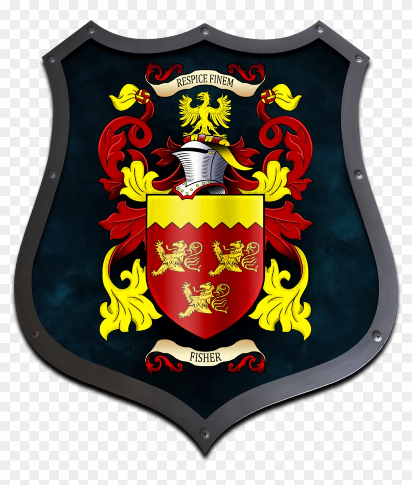 Fisher Shield - Coat Of Arms Clipart #3890792