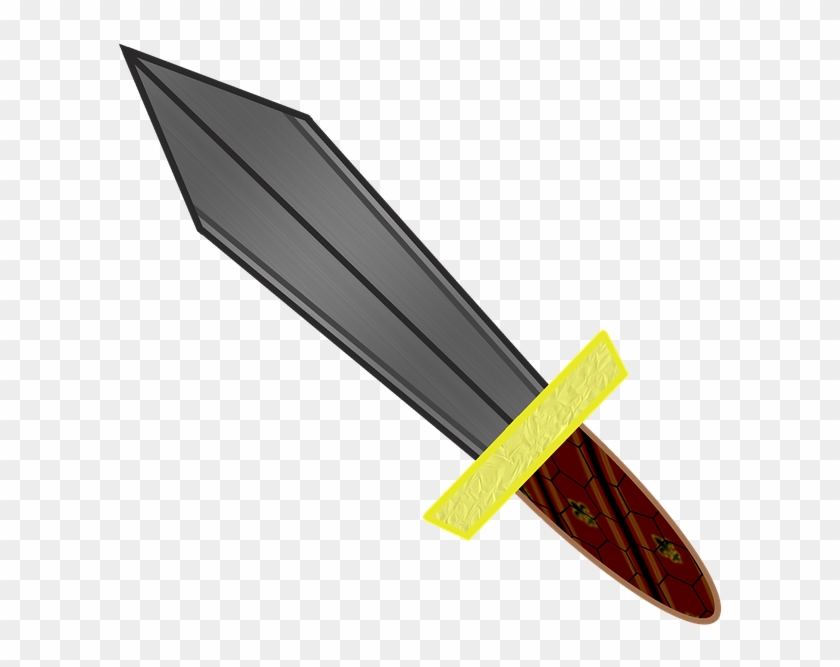 Sword Weapon Medieval Knight Drowning Cartoon - Sword Clipart #3891976