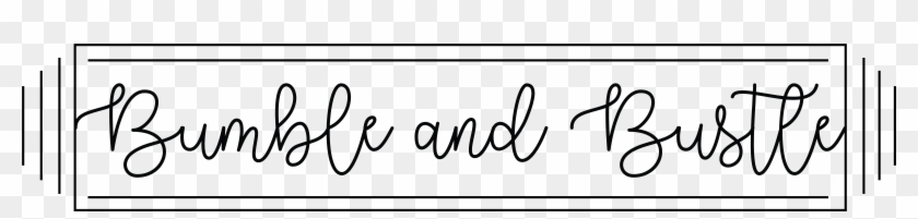 Bumble And Bustle High Res Long Logo-01 - Calligraphy Clipart #3892080