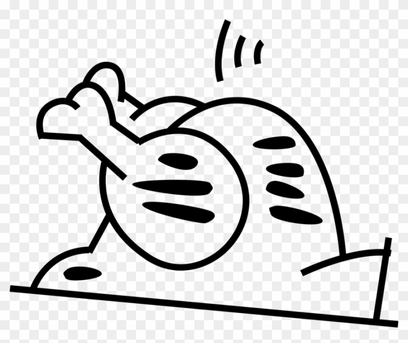 Vector Illustration Of Roast Turkey Traditional Christmas Clipart