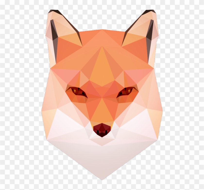 Cool "low-poly" Fox Artwork - Low Poly Fox Png Clipart #3892891