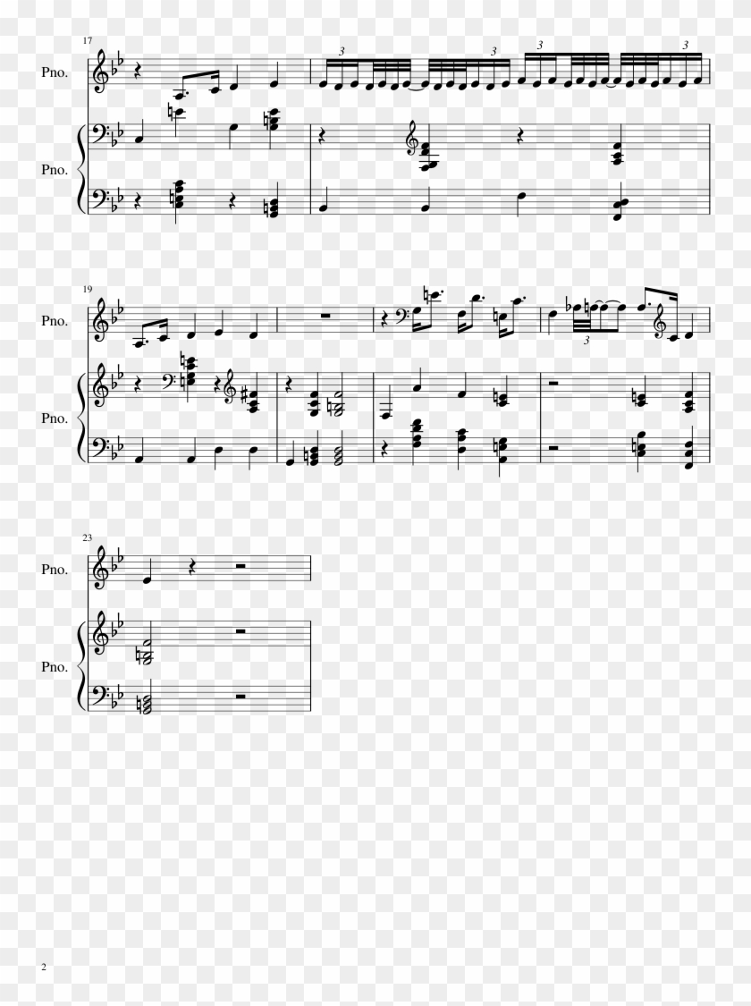 Sheet Music 2 Of 2 Pages - Sheet Music Clipart