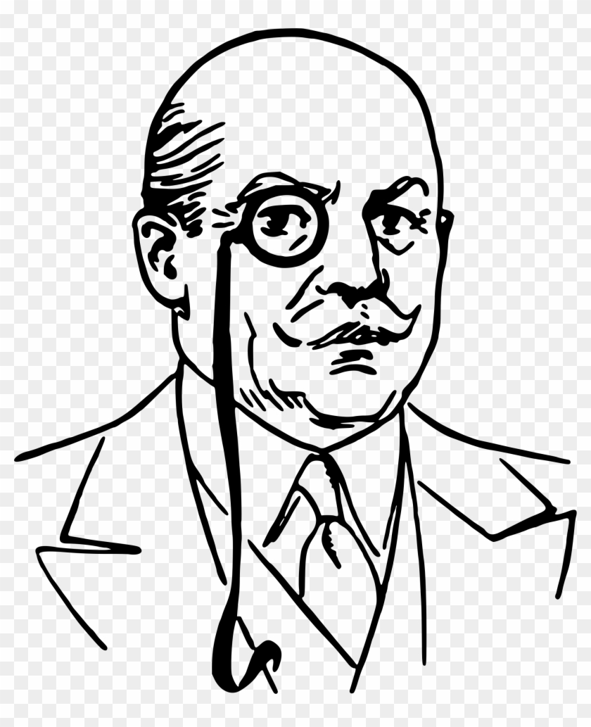 This Free Icons Png Design Of Man With Monocle - Man With Monocle Png Clipart