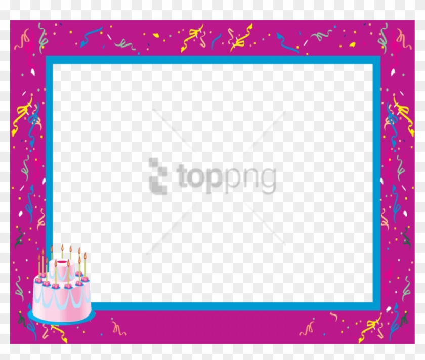 Free Png Borders And Frames For Kids Png Png Image - Birthday Clipart
