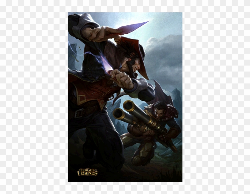 Twisted Fate Vs - Twisted Fate Vs Graves Poster Clipart #3894657