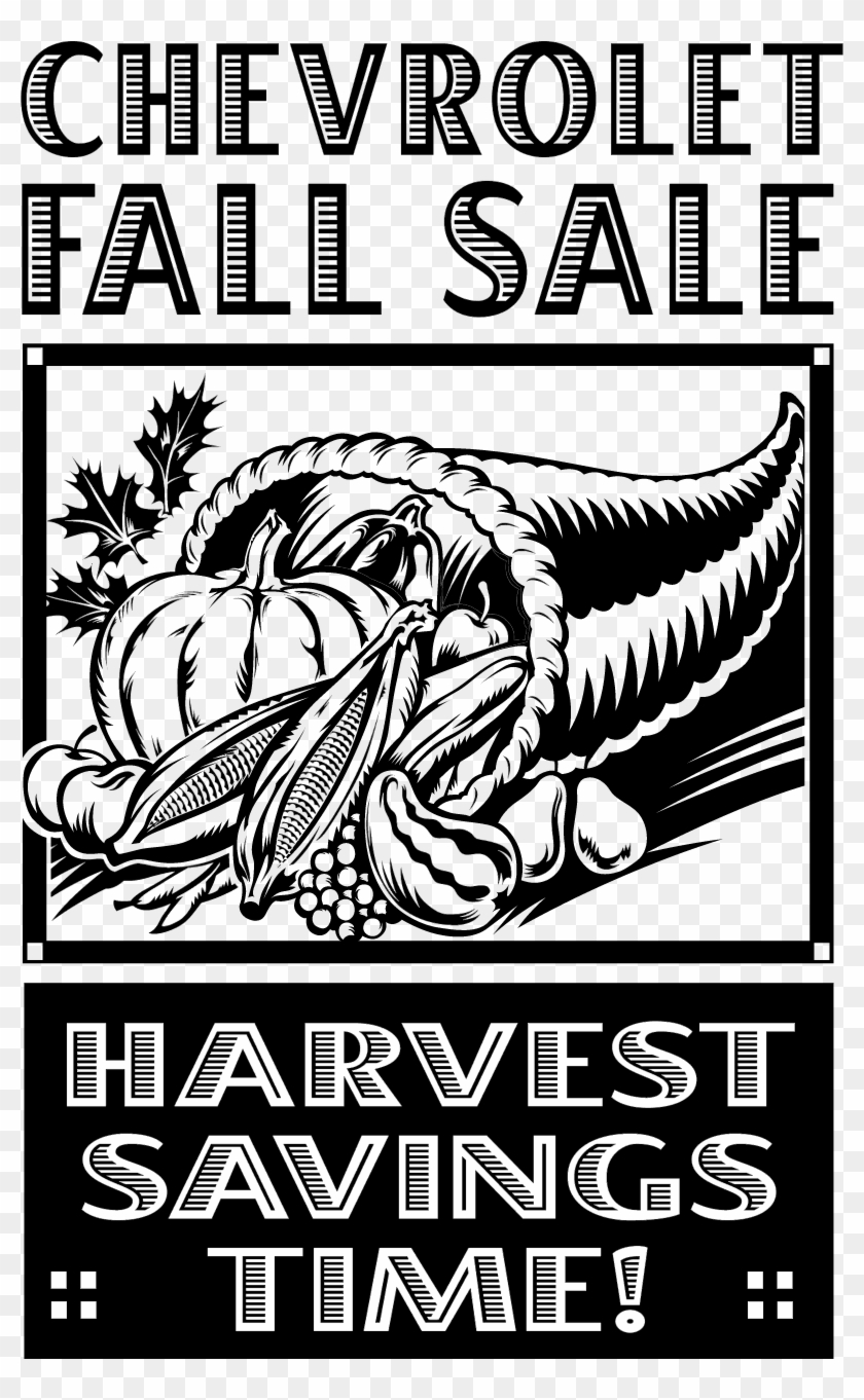 Chevrolet Fall Sale Logo Vector - Food Black And White Clipart #3894693