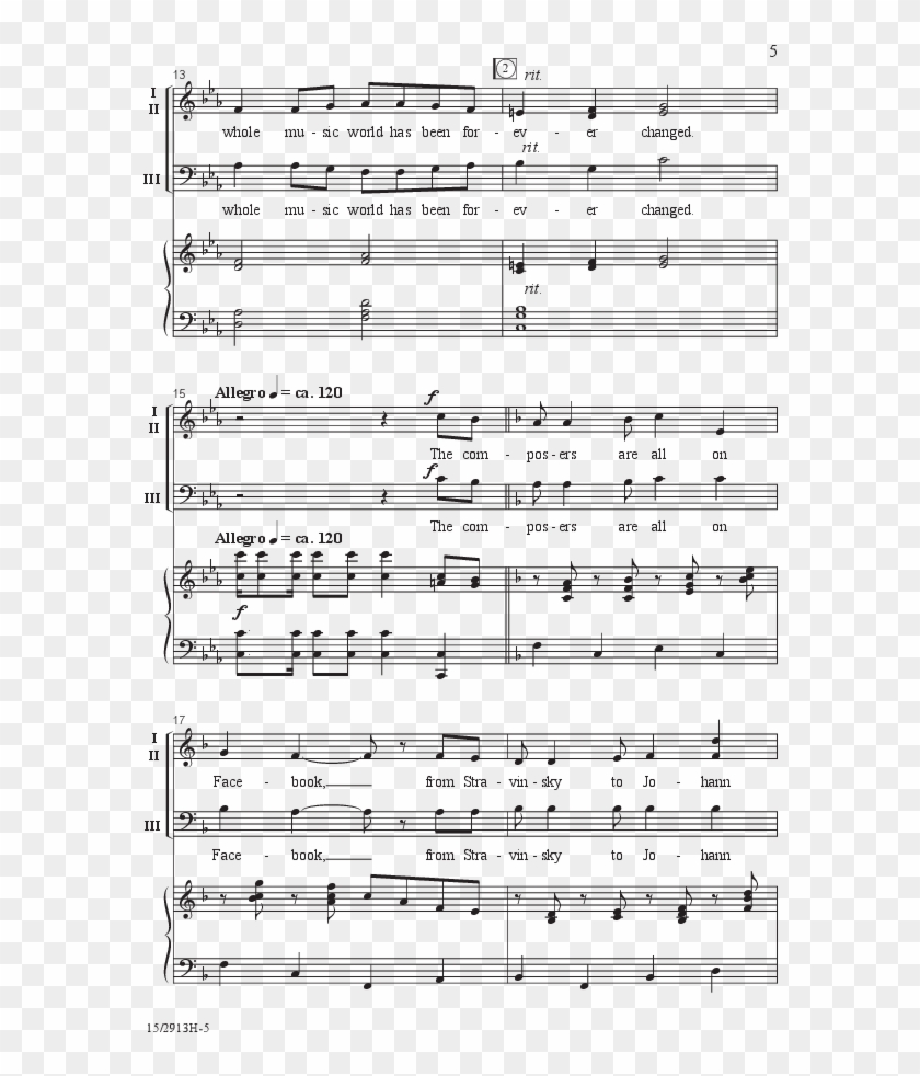 The Composers Are All On Facebook Thumbnail - O Tannenbaum Vince Guaraldi Lead Sheet Clipart