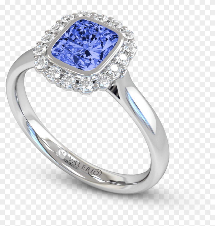 Valerio Jewellery Ethically Sourced Tropical Blue Sapphire - Pre-engagement Ring Clipart #3895432