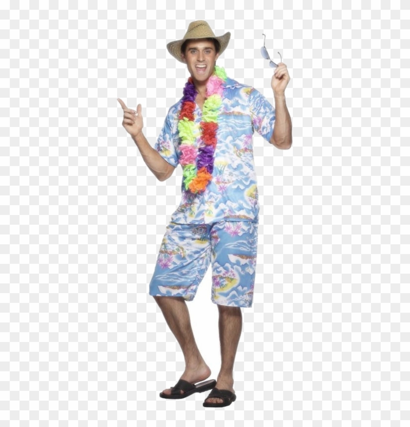 Dude - Man In Hawaiian Shirt Clipart