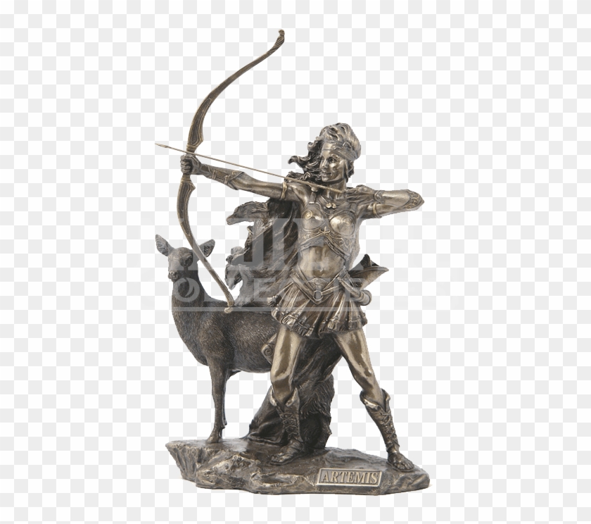 The Goddess Of Hunting And Wilderness Statue - Greek Goddess Artemis Sculpture Clipart #3896691