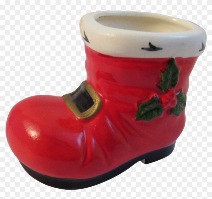 Lefton China Santa Boot For Christmas - Rain Boot Clipart