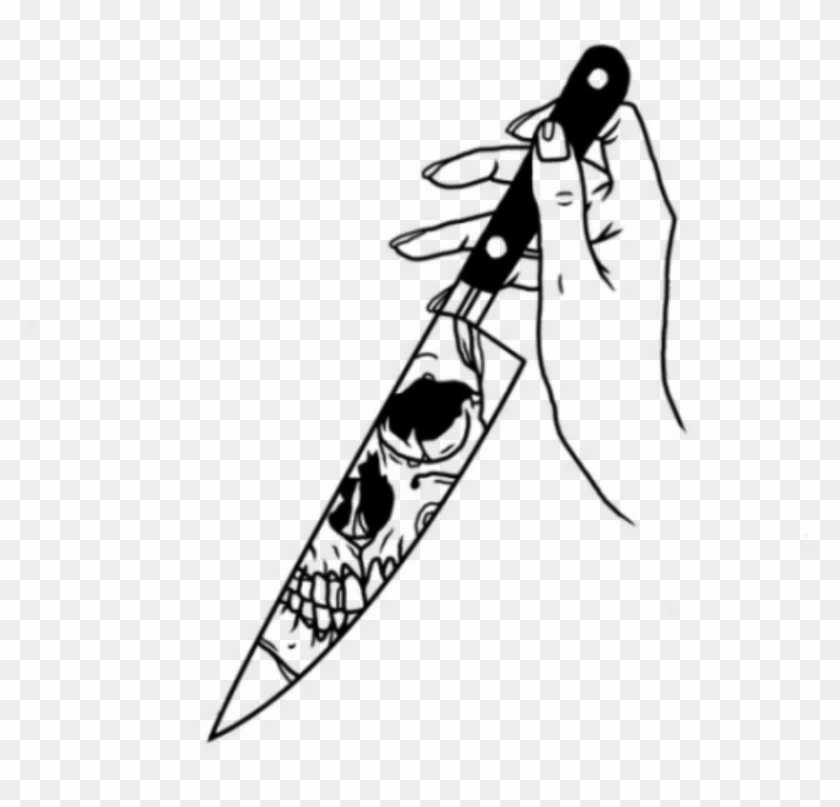 #repost #black #knife #aesthetic #tumblr #notmine #trend - Sad Aesthetic Transparent Clipart #3897094