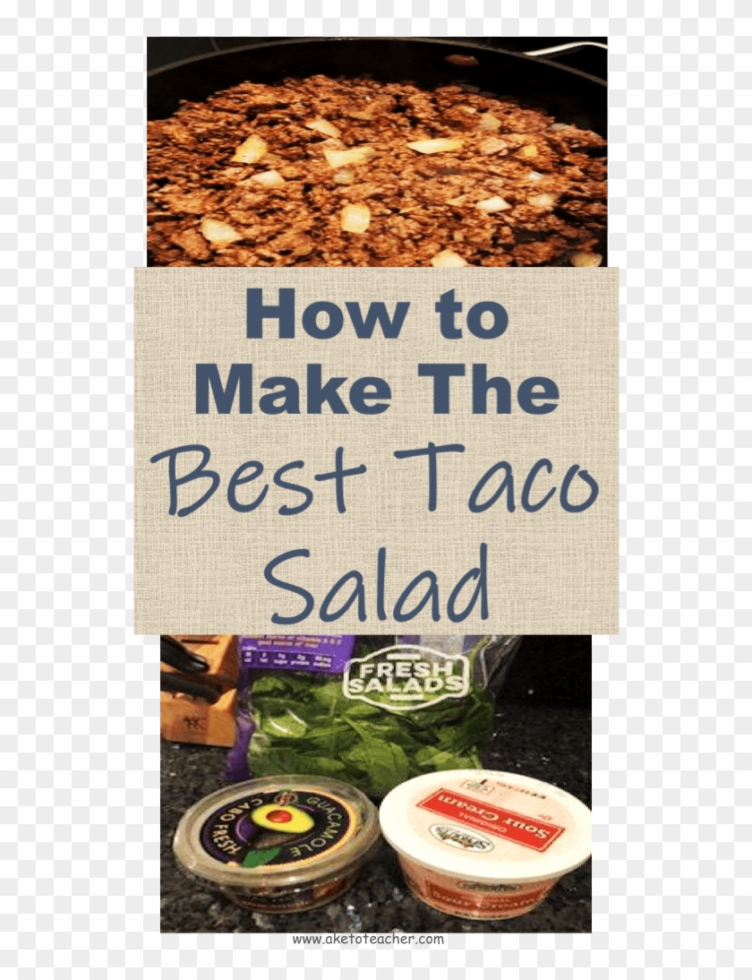How To Make The Best Keto Taco Salad - Açaí Na Tigela Clipart #3897648