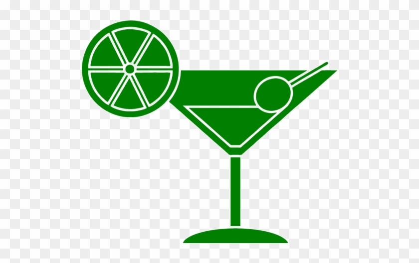 Beach Umbrella - Martini Glass Clipart #3897993