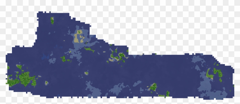 Big Ocean World - Biggest Minecraft World Map Clipart #3898502