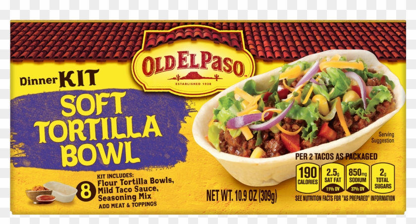 Old El Paso Stand 'n Stuff Soft Taco Dinner Kit, - Old El Paso Taco Boats Nutrition Clipart