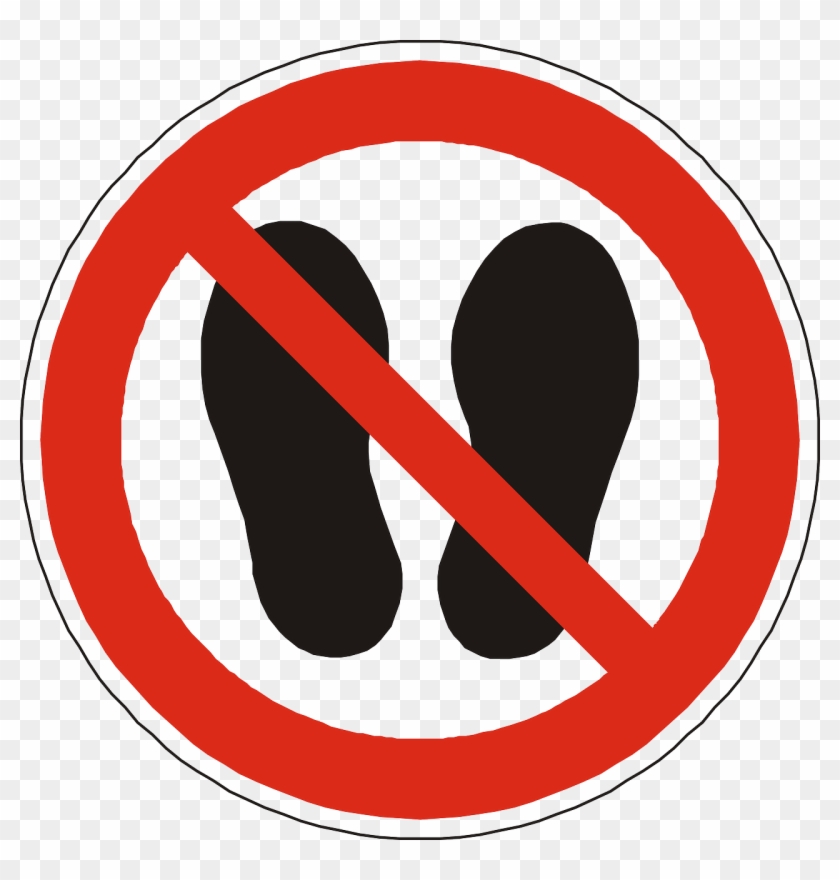 Vector Footprints Icon - Prohibido Subir Los Pies Clipart