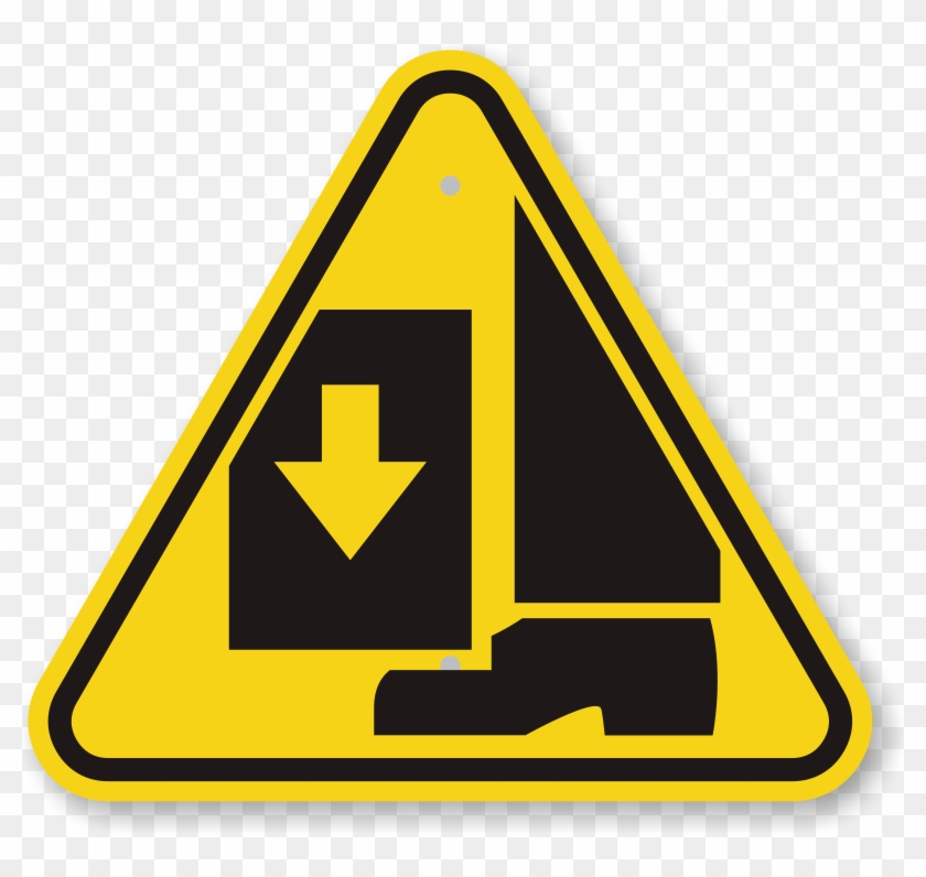 International Crushing Of Toes/foot Hazard Iso Sign, - Safety Sign Hand Clipart