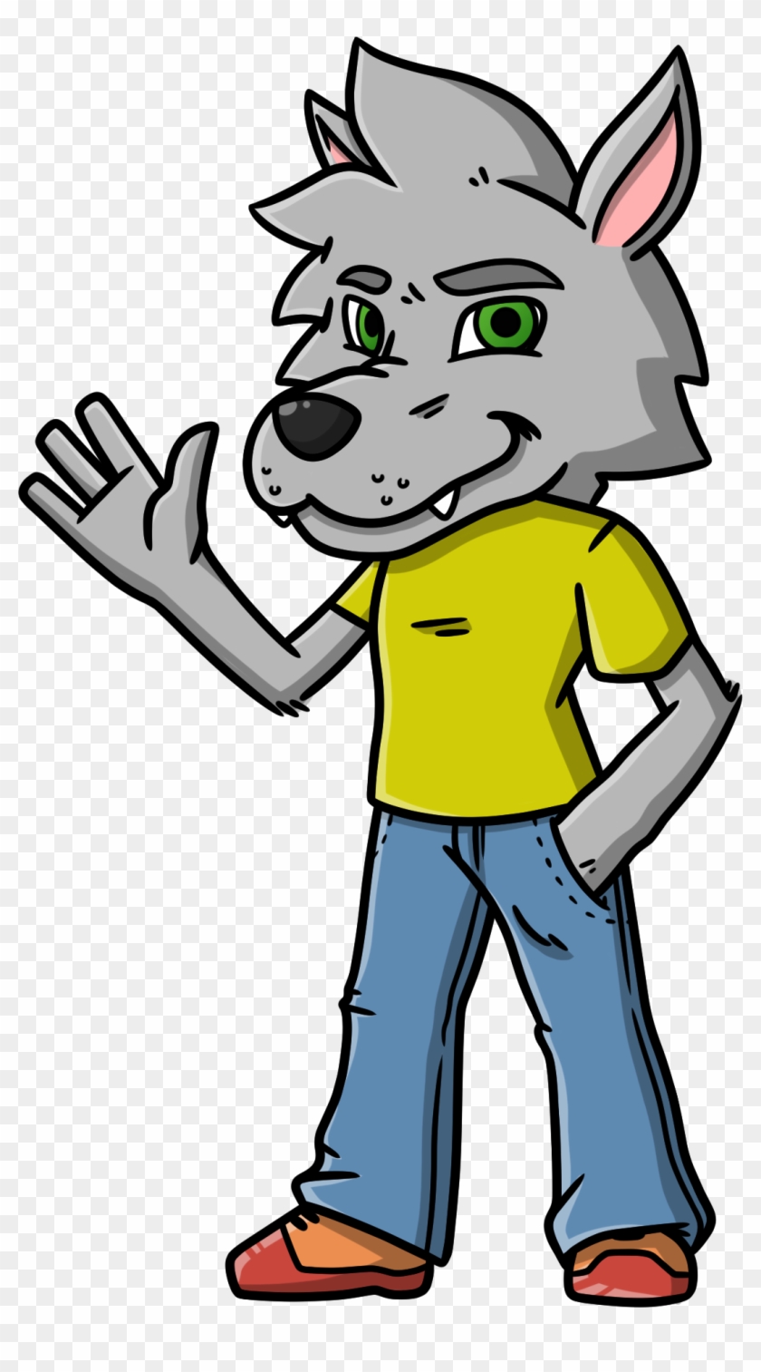 Wolf-mascot - Cartoon Clipart #3899299
