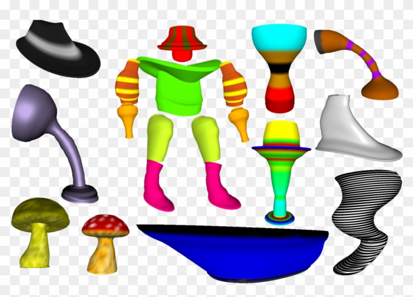 Abstract - - Cube Sphere Cone Pyramid Clipart