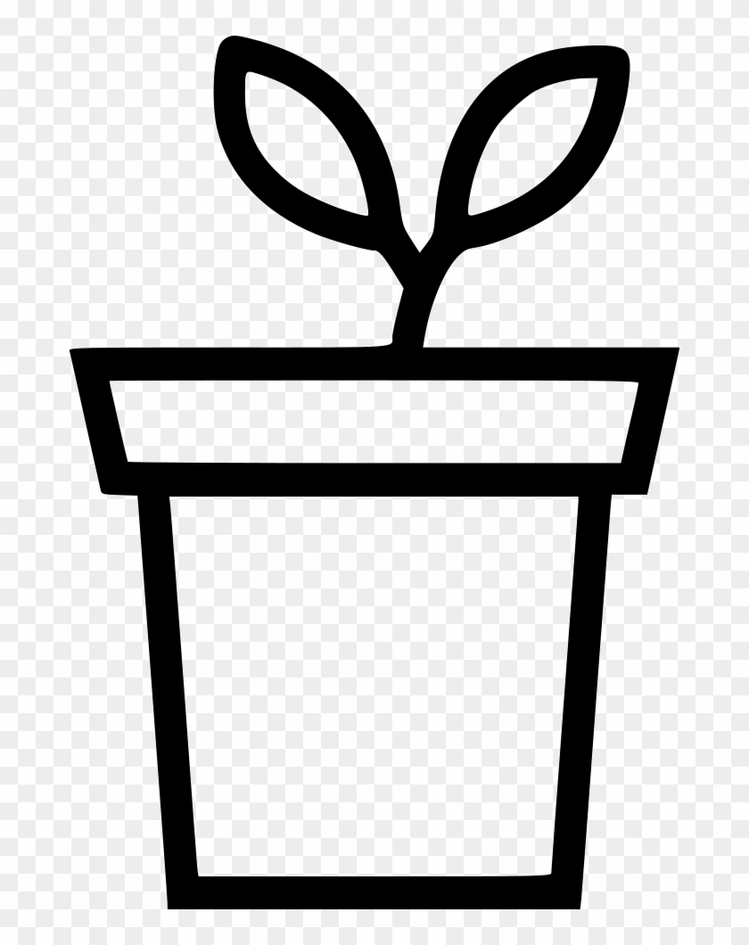 Plant Flower Pot Decoration Leaf Svg Png Icon Free - Flower Pot Icon Png Clipart #390062