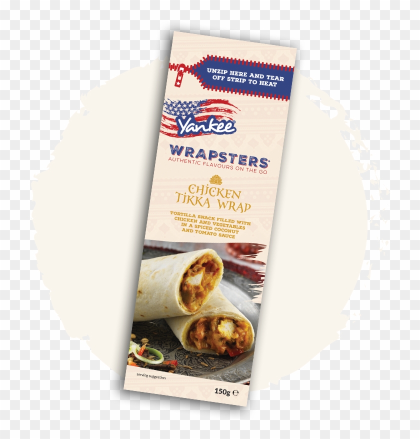 Glendale Yankee Wrapsters Chicken Tikka - Kati Roll Clipart #390257