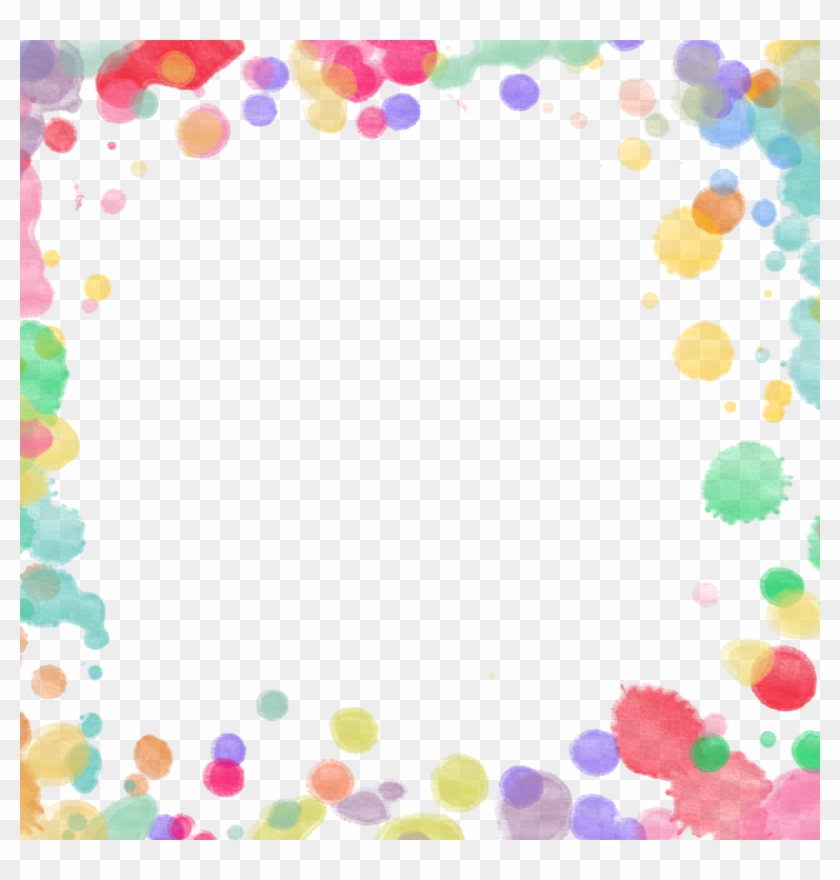 Paint Splatter Png Border - Colorful Border Png Clipart #390807