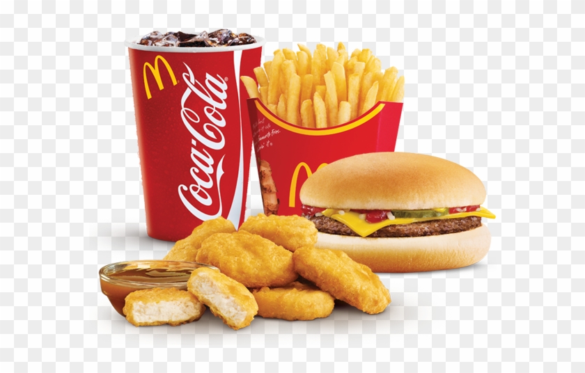 Mcdonald's Sells Out - Cheeseburger And Chicken Nuggets Clipart