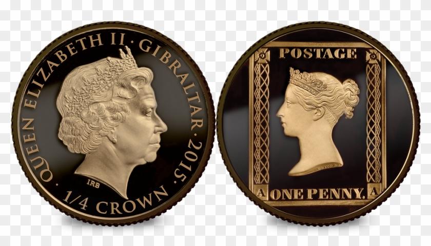 1/4 Crown Penny Black Anniversary Silver Coin Clipart #391228