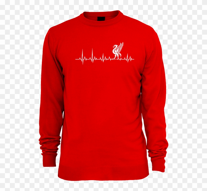 Liverpool Fc Heartbeat Sweatshirt - Sonic The Hedgehog Christmas Jumper Clipart