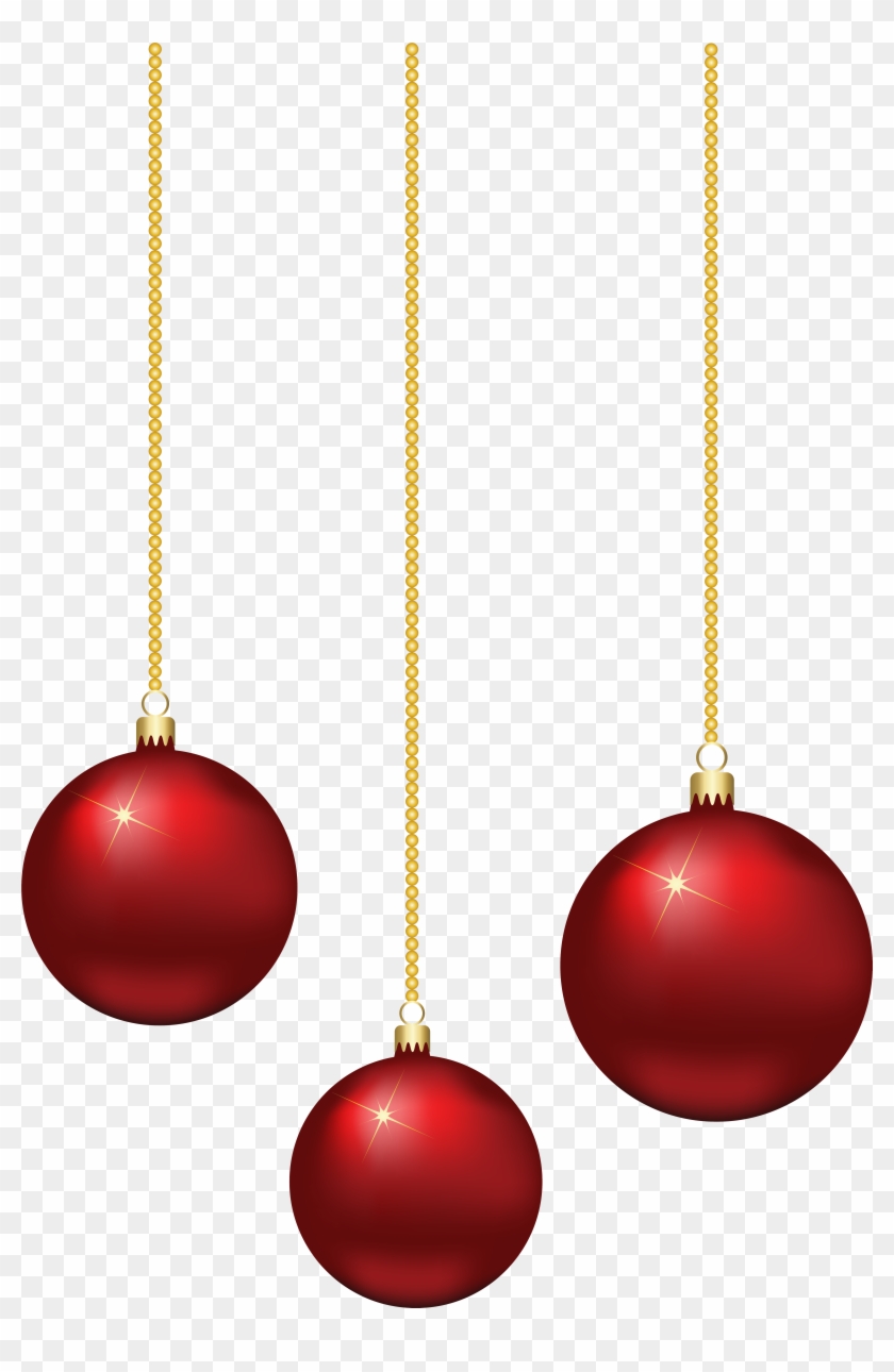Image Free Stock Hanging Elegant Redchristmas Balls Clipart #391539