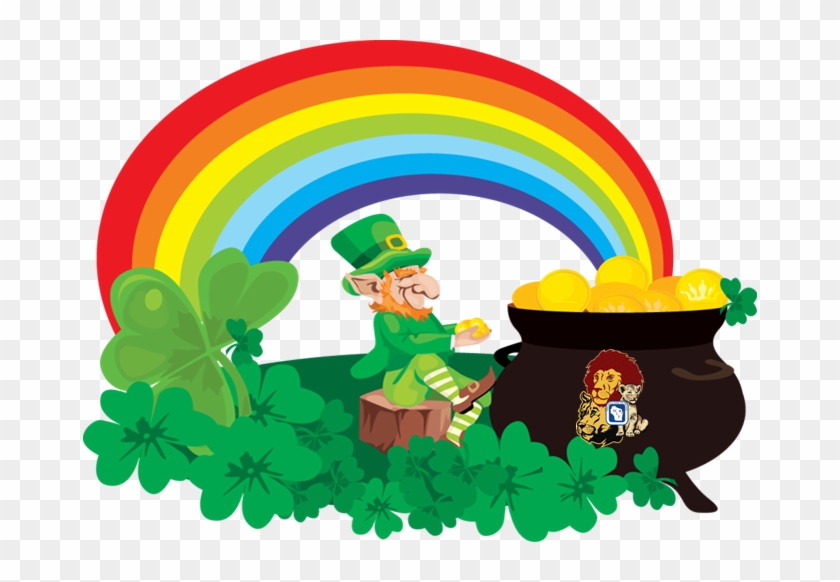 st patricks day rainbow gold