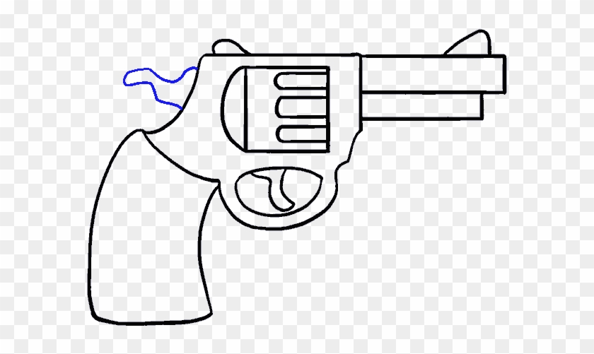 Drawn Rifle Uzi - Easy Cartoon Gun Drawing Clipart