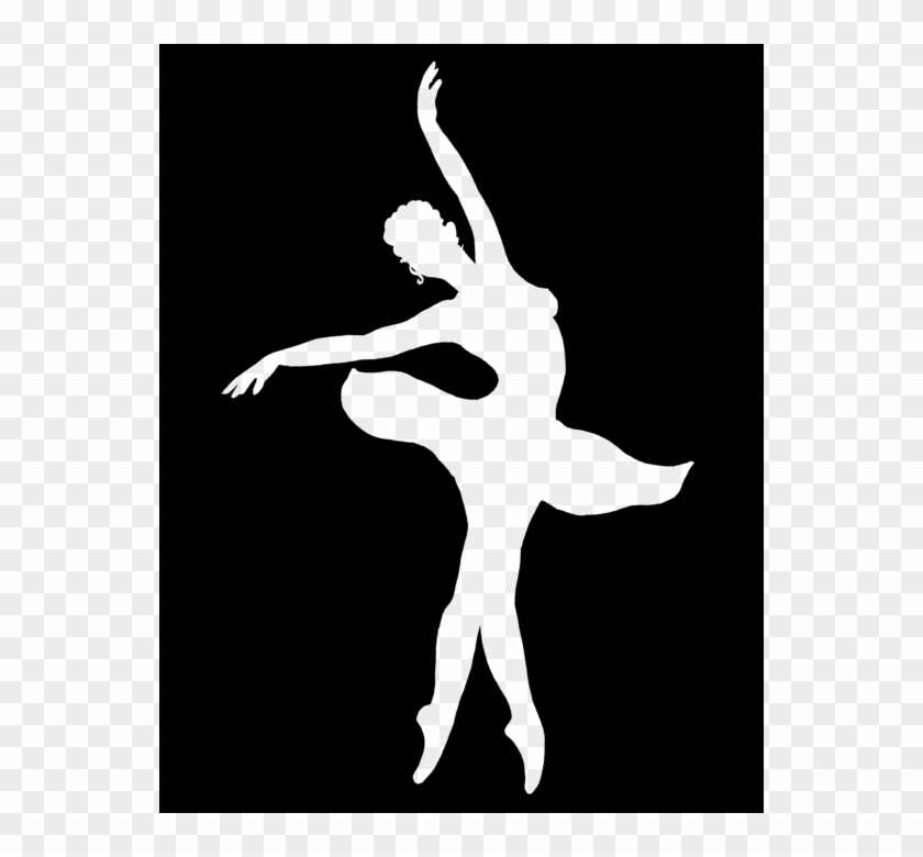 Click And Drag To Re-position The Image, If Desired - Dancing Ballerina White Silhouette Clipart