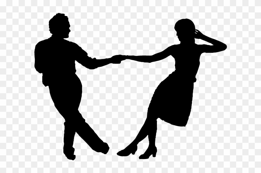 647 X 490 13 - Swing Dance Silhouette Png Clipart #392230