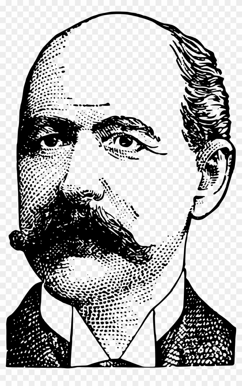 Big Image - Angry Bald Man Drawing Clipart