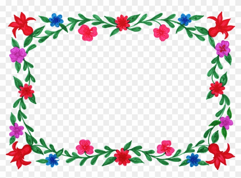 Transparent Flower Frame Png Clipart #392667