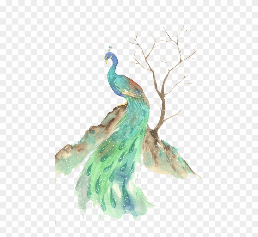 Free Png Download Watercolor Animals Peacock Png Images - Watercolor Animal Png Transparent Clipart